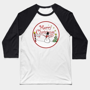 Merry Christmas snow man Baseball T-Shirt